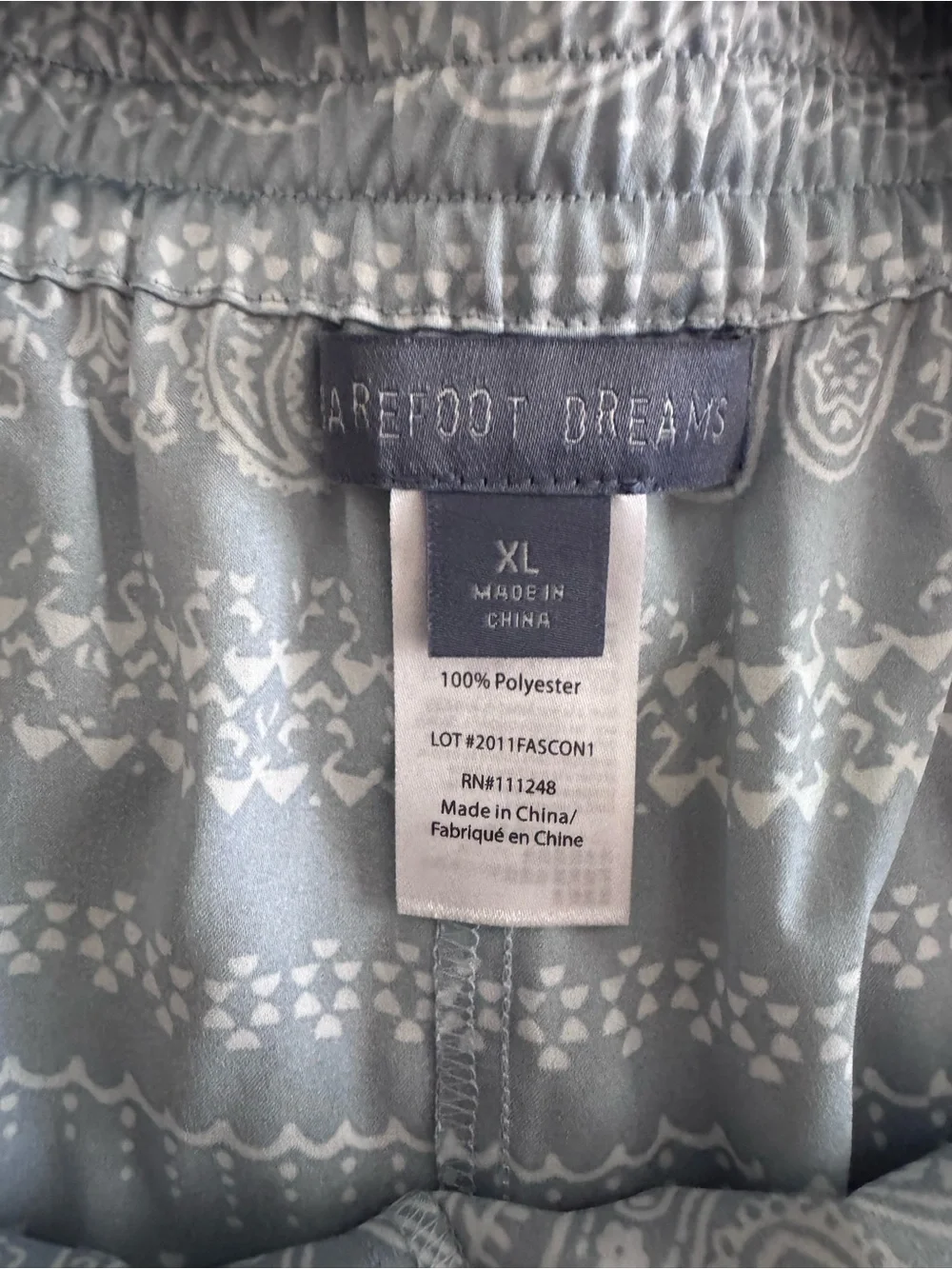 Barefoot Dreams Light Blue Paisley Short Sleeve Shirt & Shorts Set
